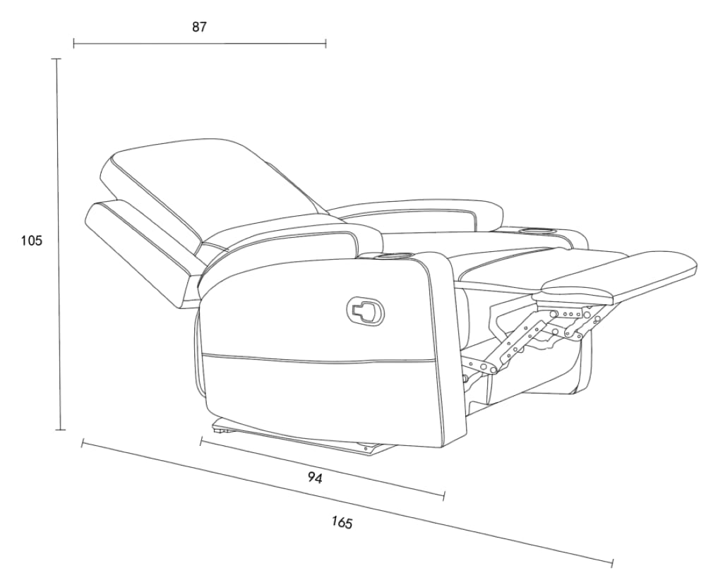 Home affaire Relaxsessel »Napori« TV-Sessel, Kinosessel mit Relaxfunktion in 2 Sitzen, Getränkehalter