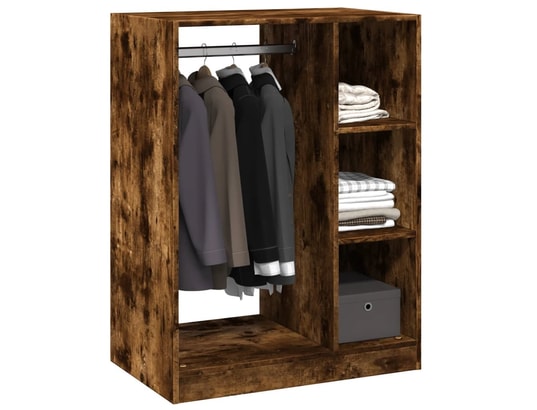 VIDAXL - Penderie Garde-robe chêne fumé 77x48x102 cm bois d'ingénierie