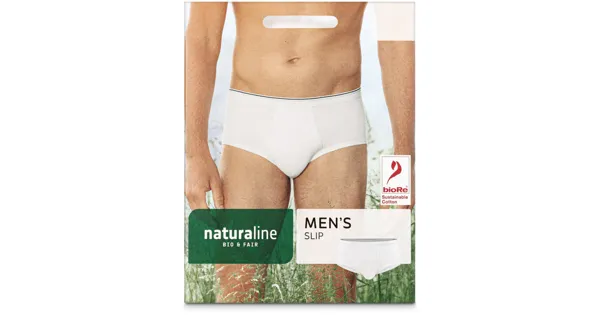 Naturaline Textil Herren Slip weiss S