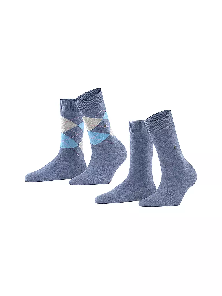 BURLINGTON Damen Socken EVERYDAY 2-er Pkg 36-41 light denim blau