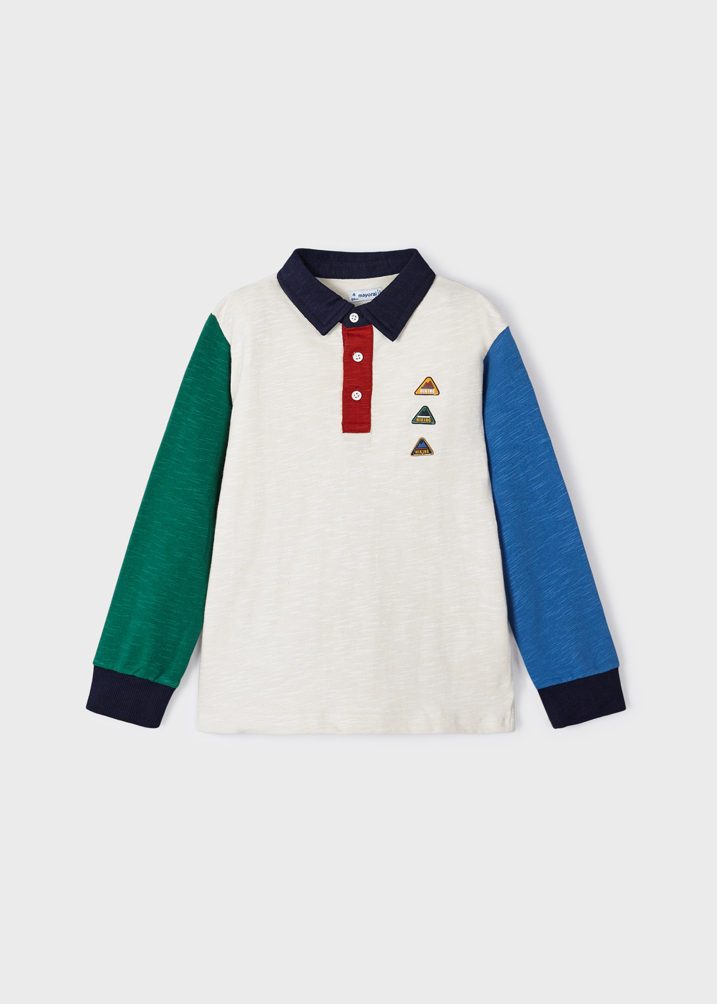 Camisa polo infantil Better Cotton em malha texturizada