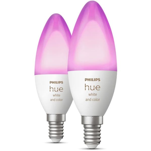 Philips Hue WCA Lyskilde 5.3W B39 E14 2pk
