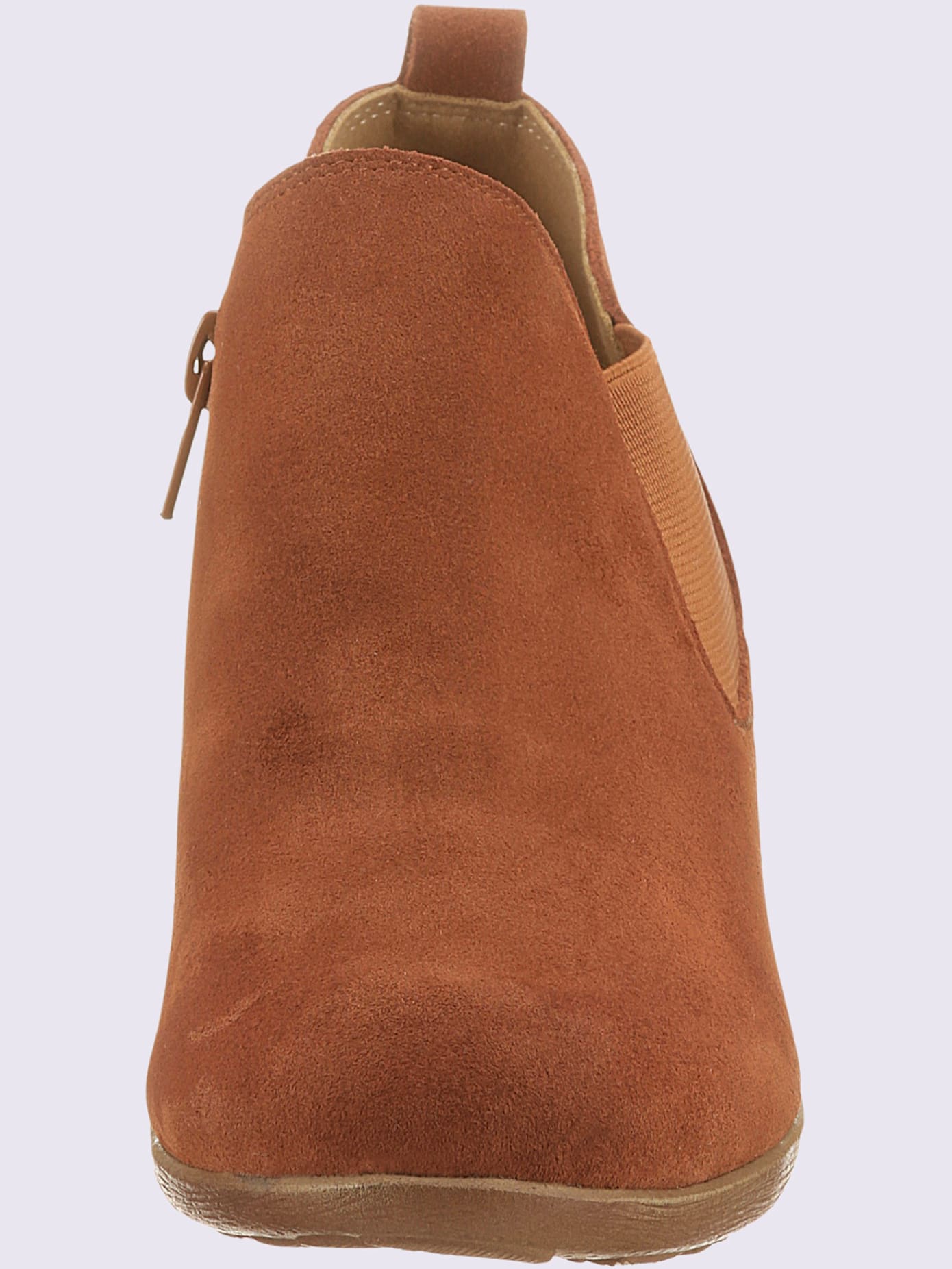 Bottines cuir velours de vache.