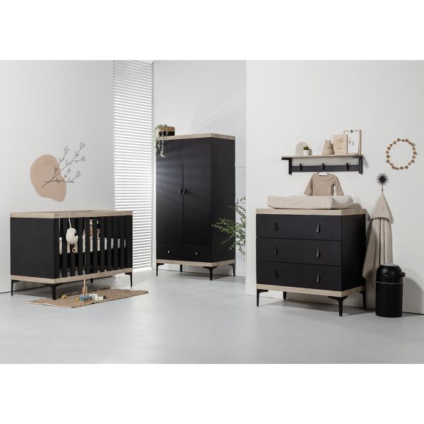 Interbaby Babykamer Strips Zwart