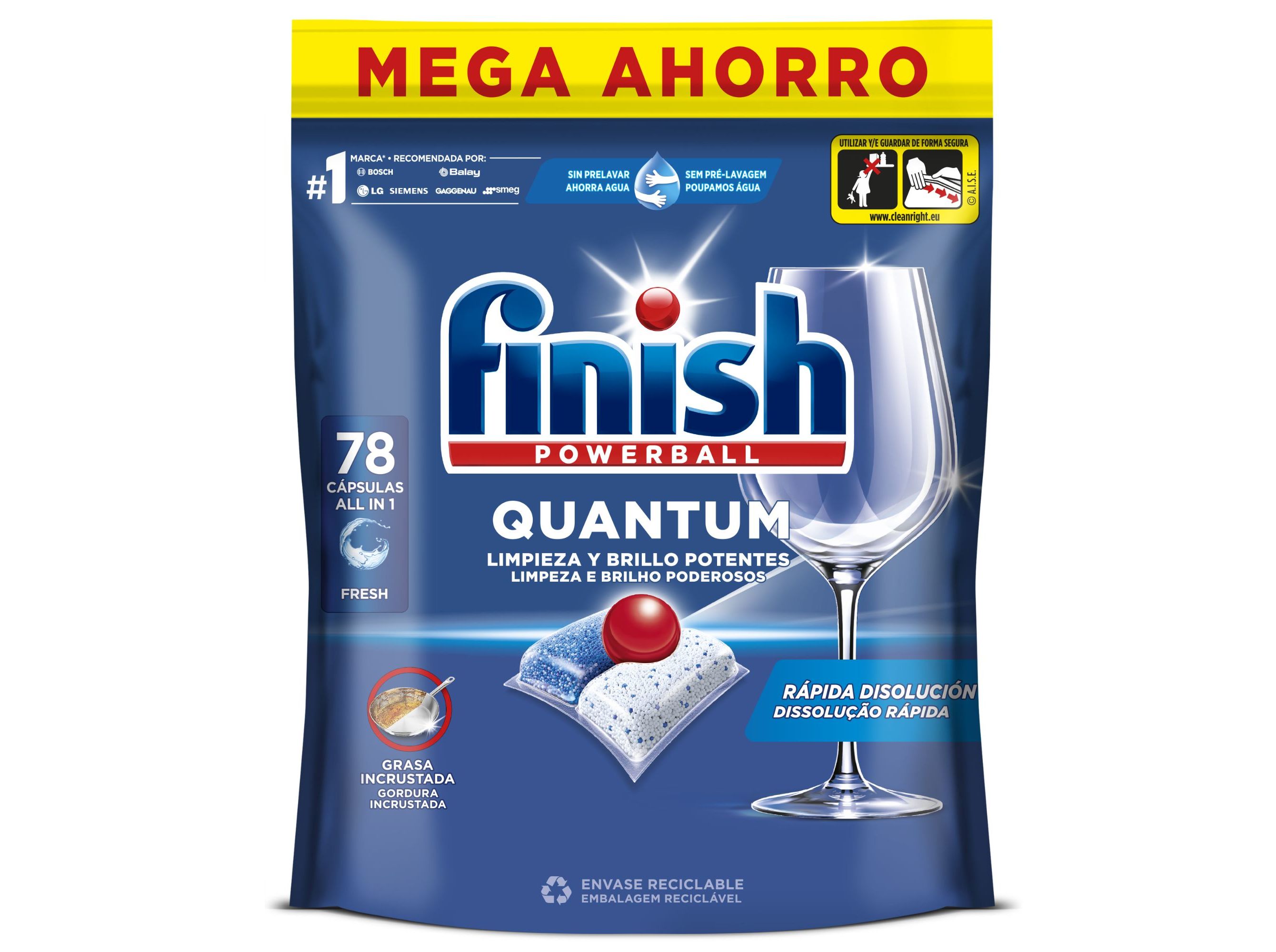 DETERGENTE LOIÇA MÁQUINA FINISH QUANTUM REGULAR 78PASTILHAS