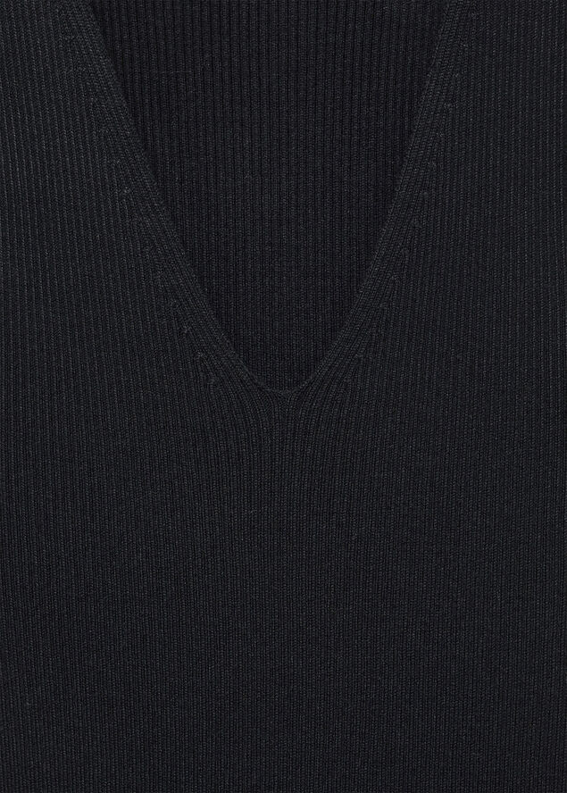 MANGO Knit strapless dress Black