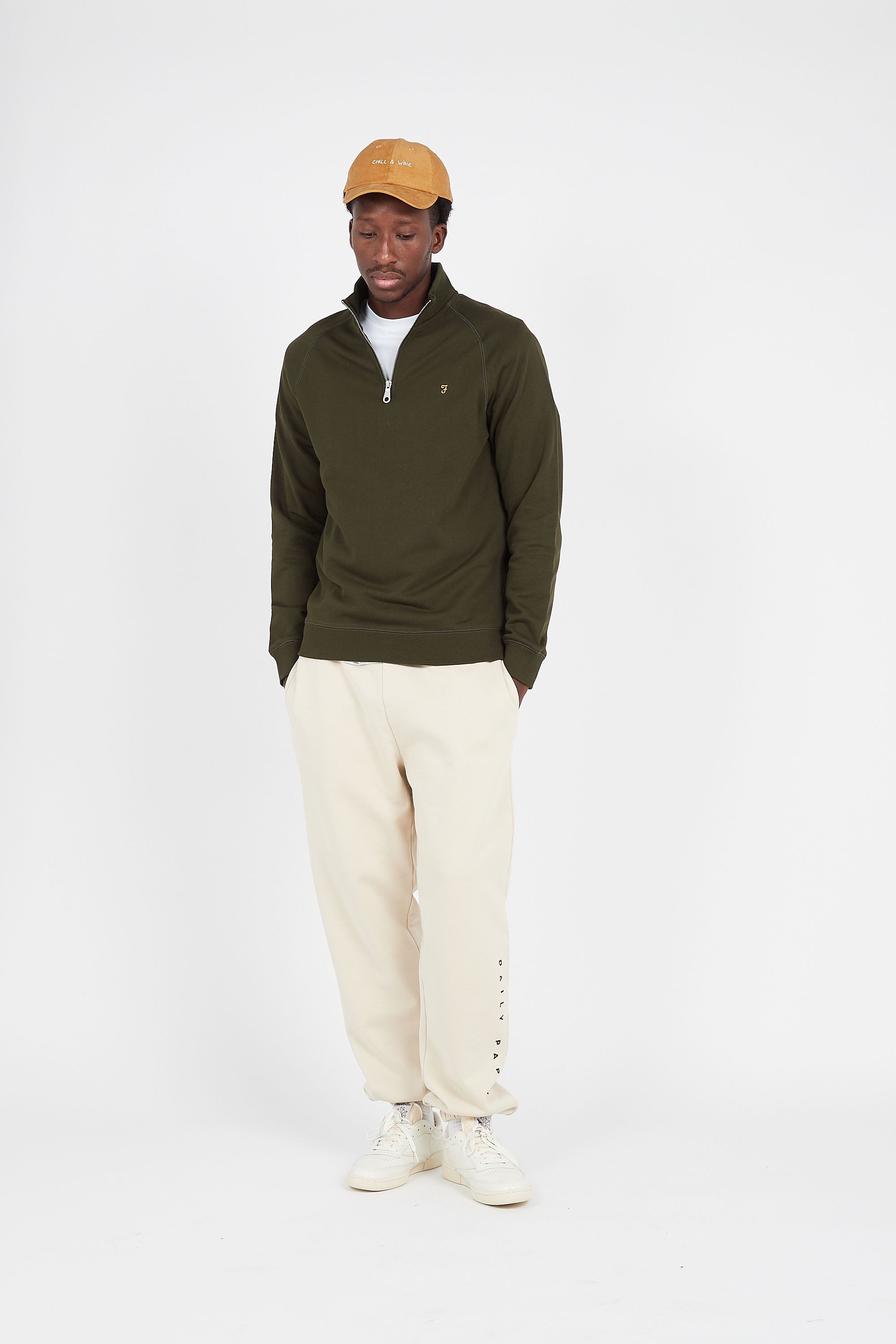 FARAH Sweat zippé JIM Vert