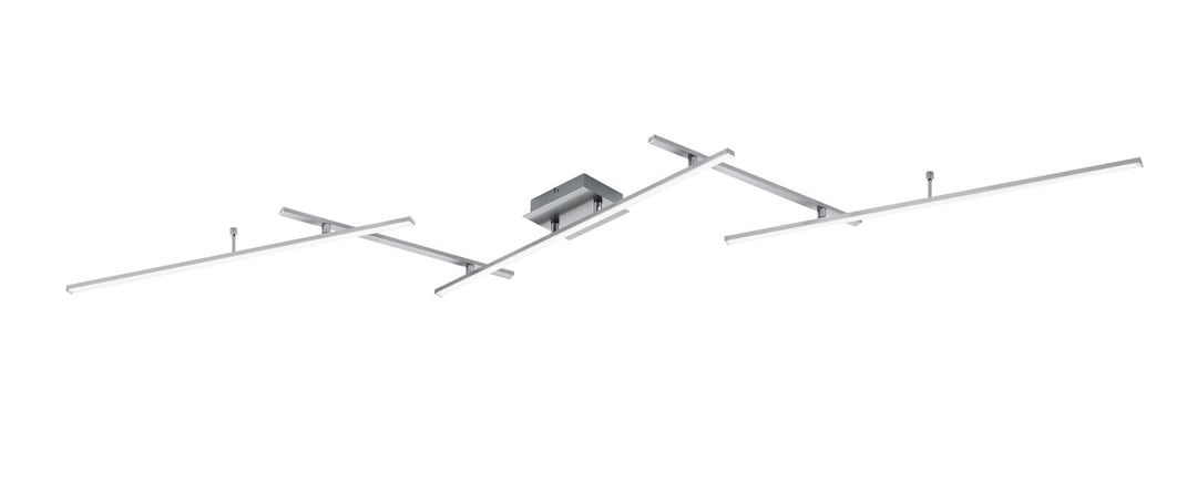 TRIO LED Deckenlampe ARVIN 245 cm nickelfarbig
