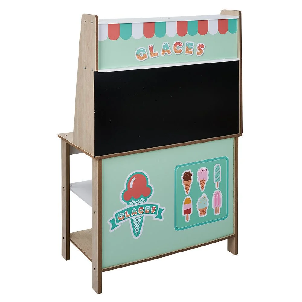 Cuisine / Stand de glace en bois 2 en 1