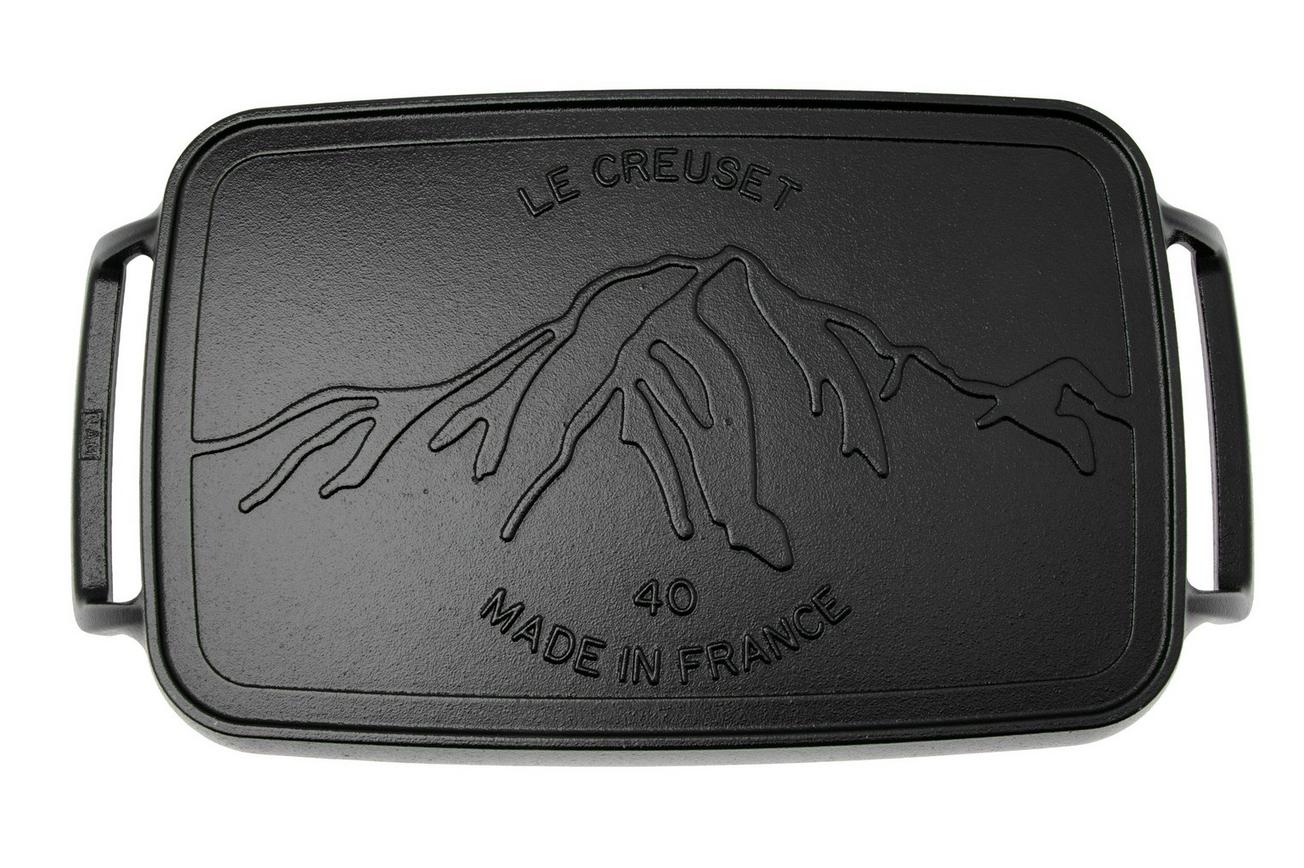 Le Creuset BBQ Outdoor Collection 20276400000005 Cast Iron Rectangular Baking Tray, bakplaat, 40 cm