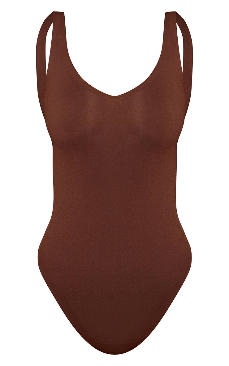 Café Body Sans Coutures À Encolure Arrondie