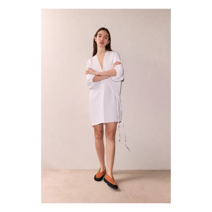 Deiji Studios Robe Thread Line Lin | Blanc