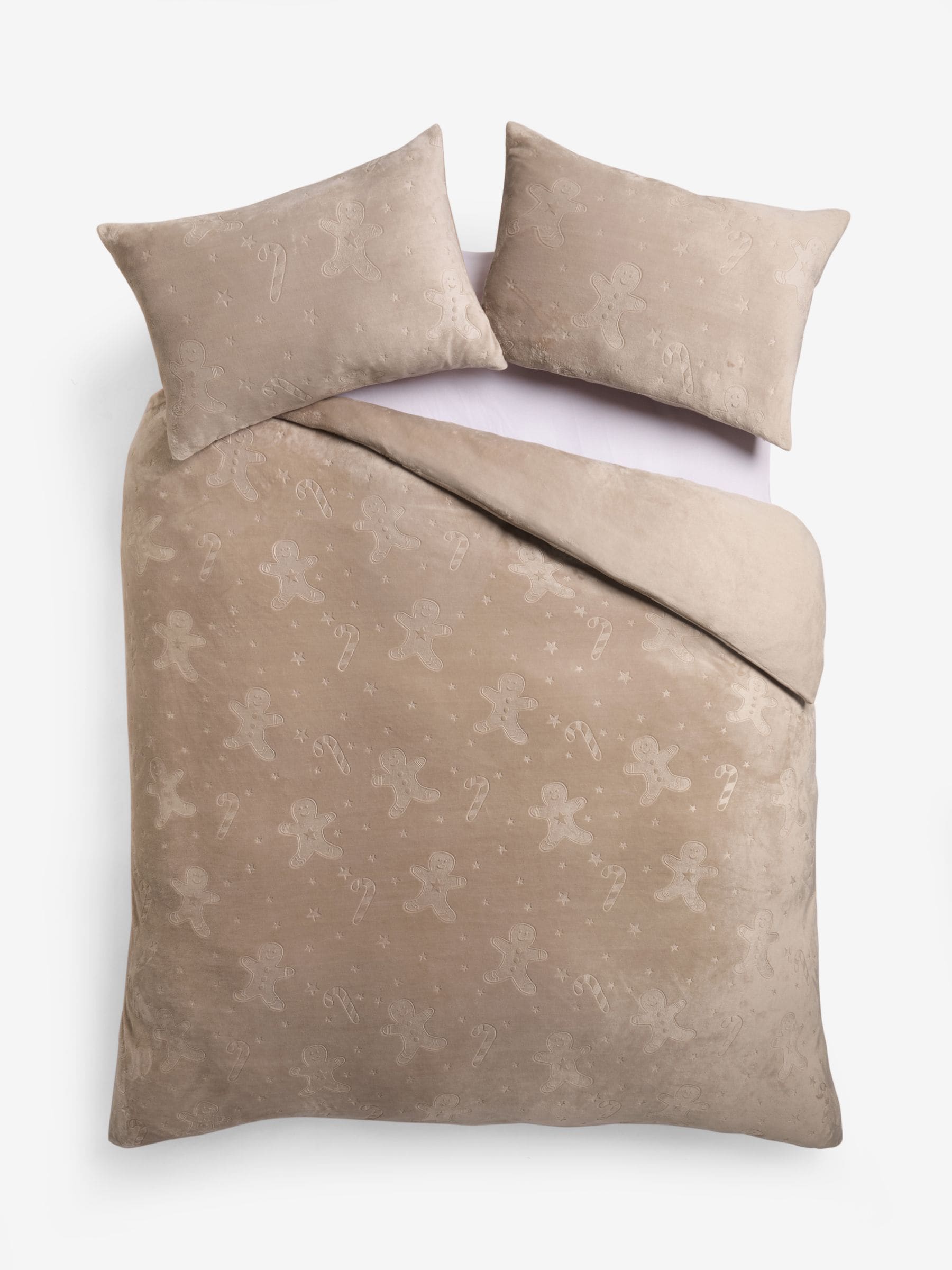 Set van Kerstmis fleece Dekbedovertrek en kussensloop