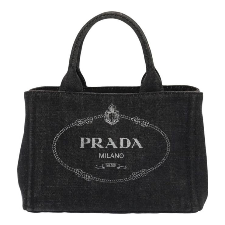 Prada Vintage Prada Canapa Tote Black