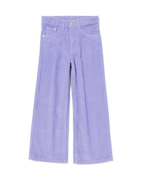 pantalon enfant velours côtelé large violet