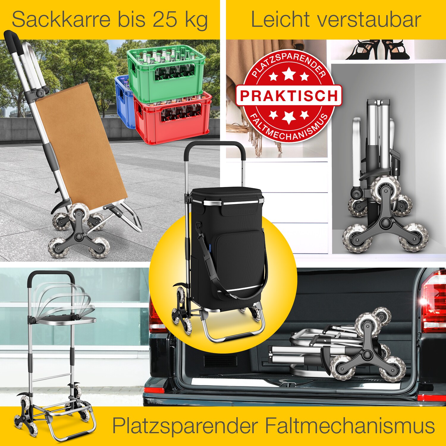 aktivshop Treppensteiger-Einkaufsroller Premium