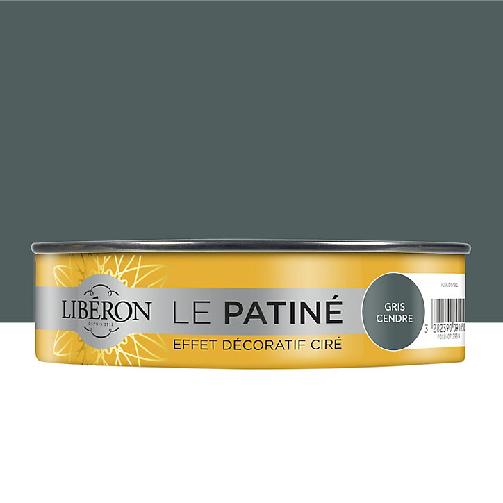 Patine boiseries Libéron effet métallisé gris cendre 0,15L