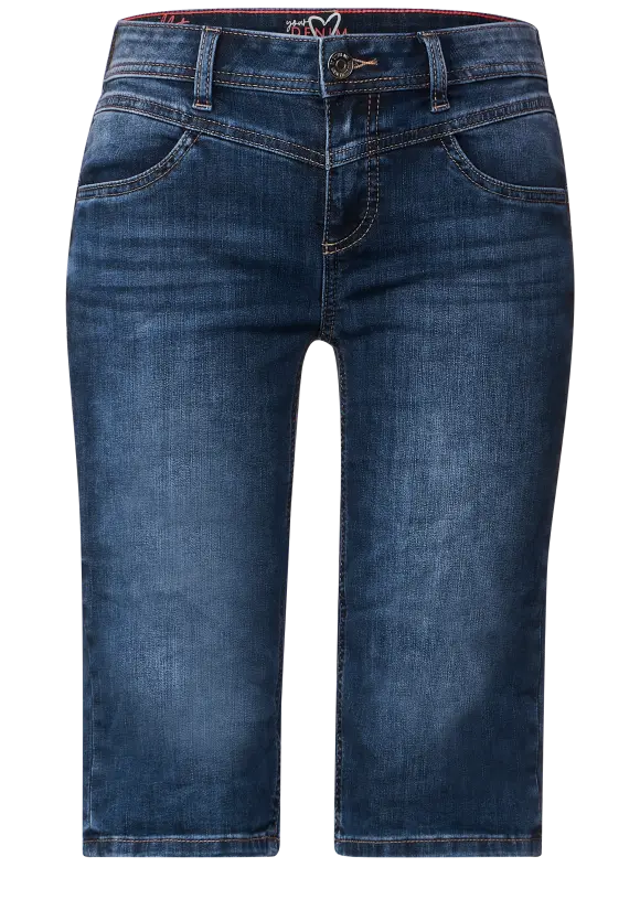 Casual Fit Jeansbermuda - brilliant indigo wash