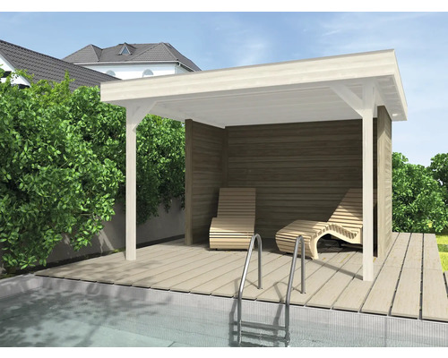 Wandset weka voor tuinpaviljoen 657 maat 2 naturel