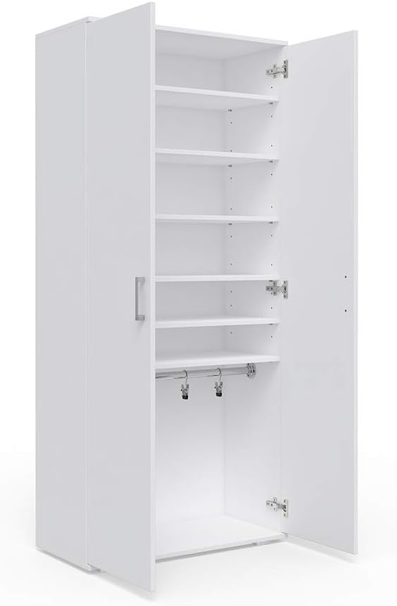 Vicco Schuhschrank Torge, Schuhregal, Weiß, 80 x 178 cm