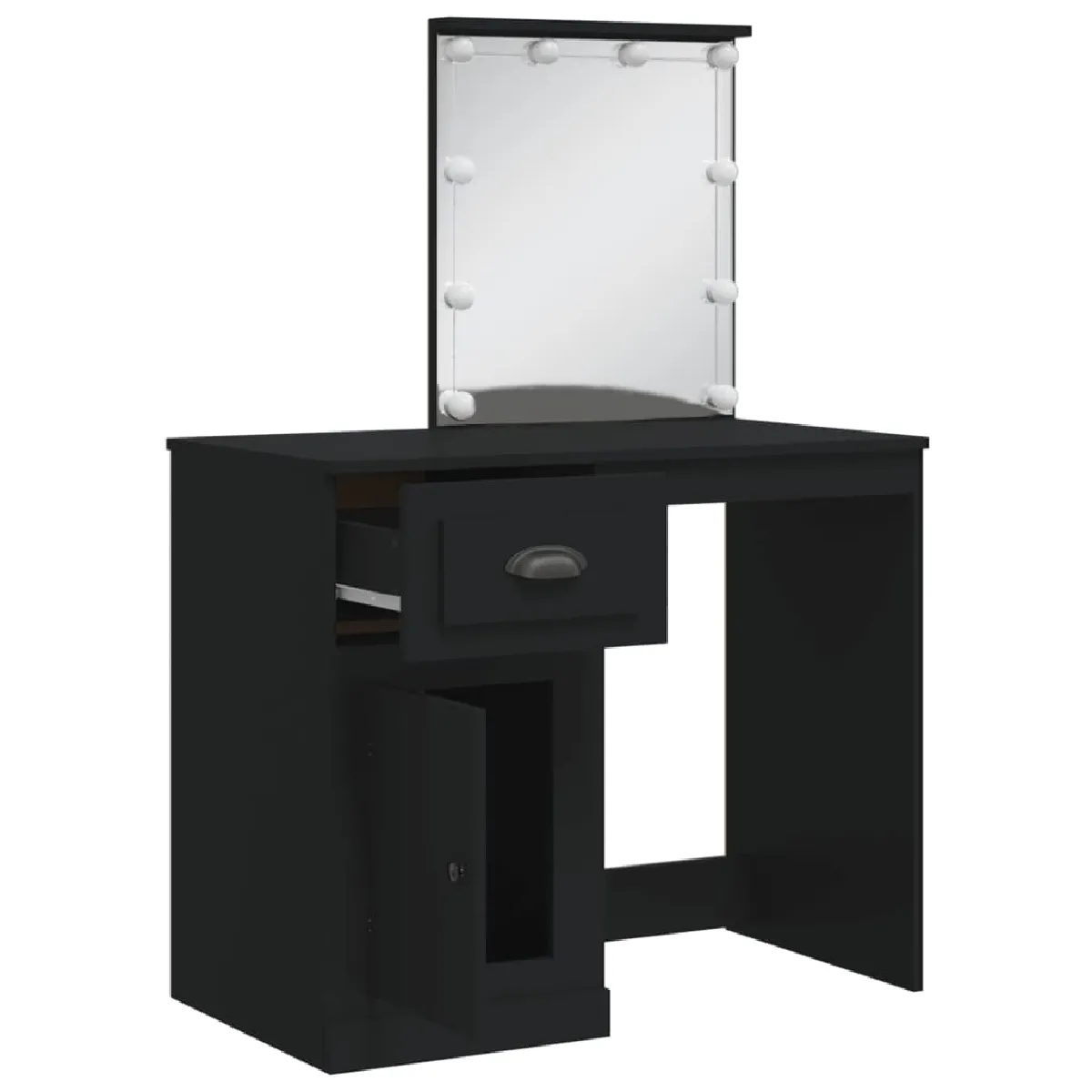 vidaXL Coiffeuse LED - Noir