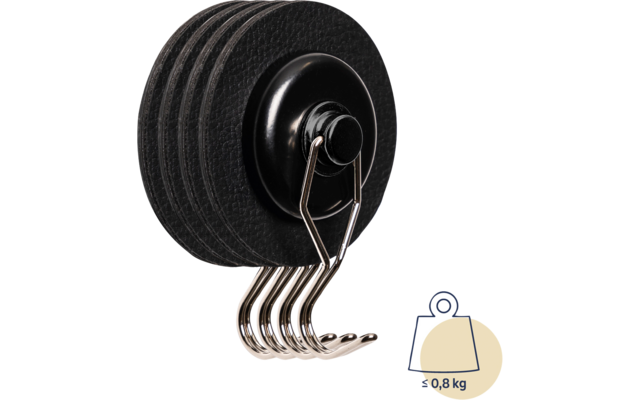 Silwy Magnet-Haken THE ONE inkl. Pad BLACK