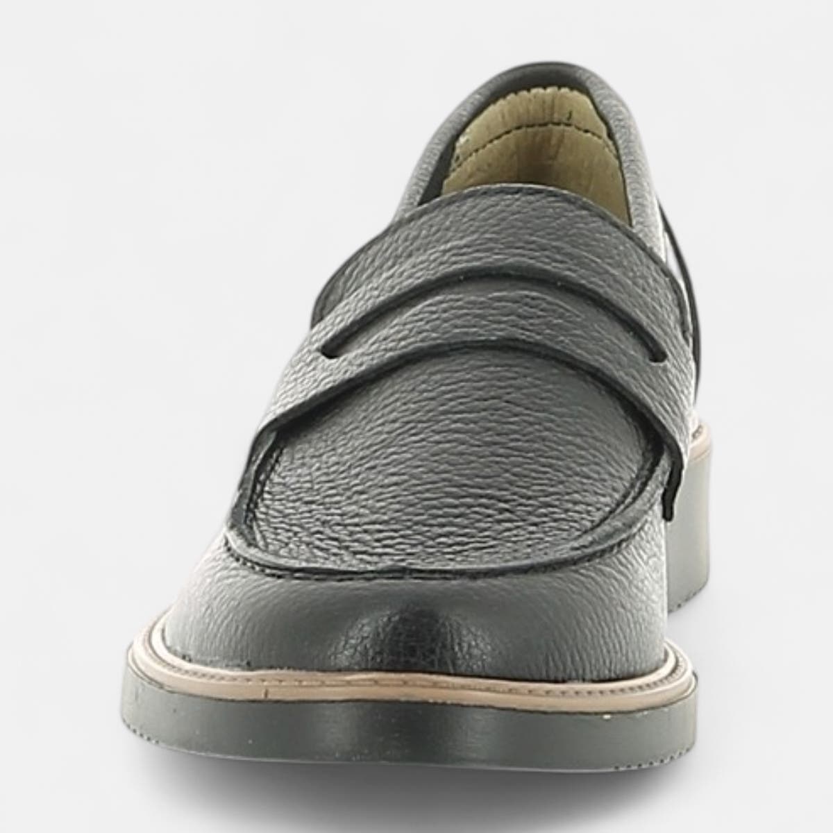 Mocassins Femme en cuir noir