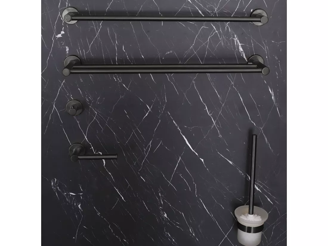 Luisa porte rouleau WC gris gun métal - Essebagno