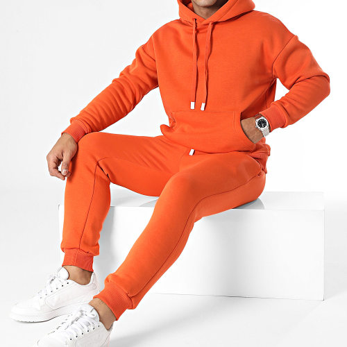 Ensemble Sweat Capuche Et Pantalon Jogging Orange