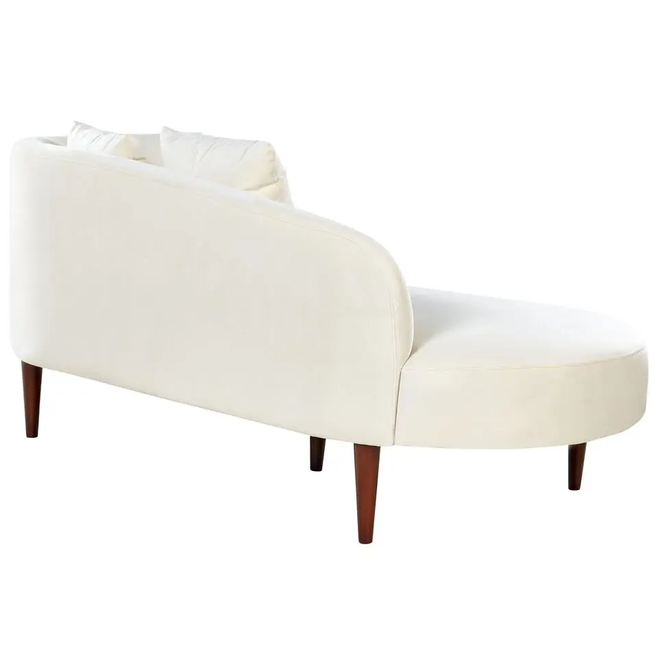 CHAUMONT - Chaise longue - Crème - Rechterzijde - Fluweel