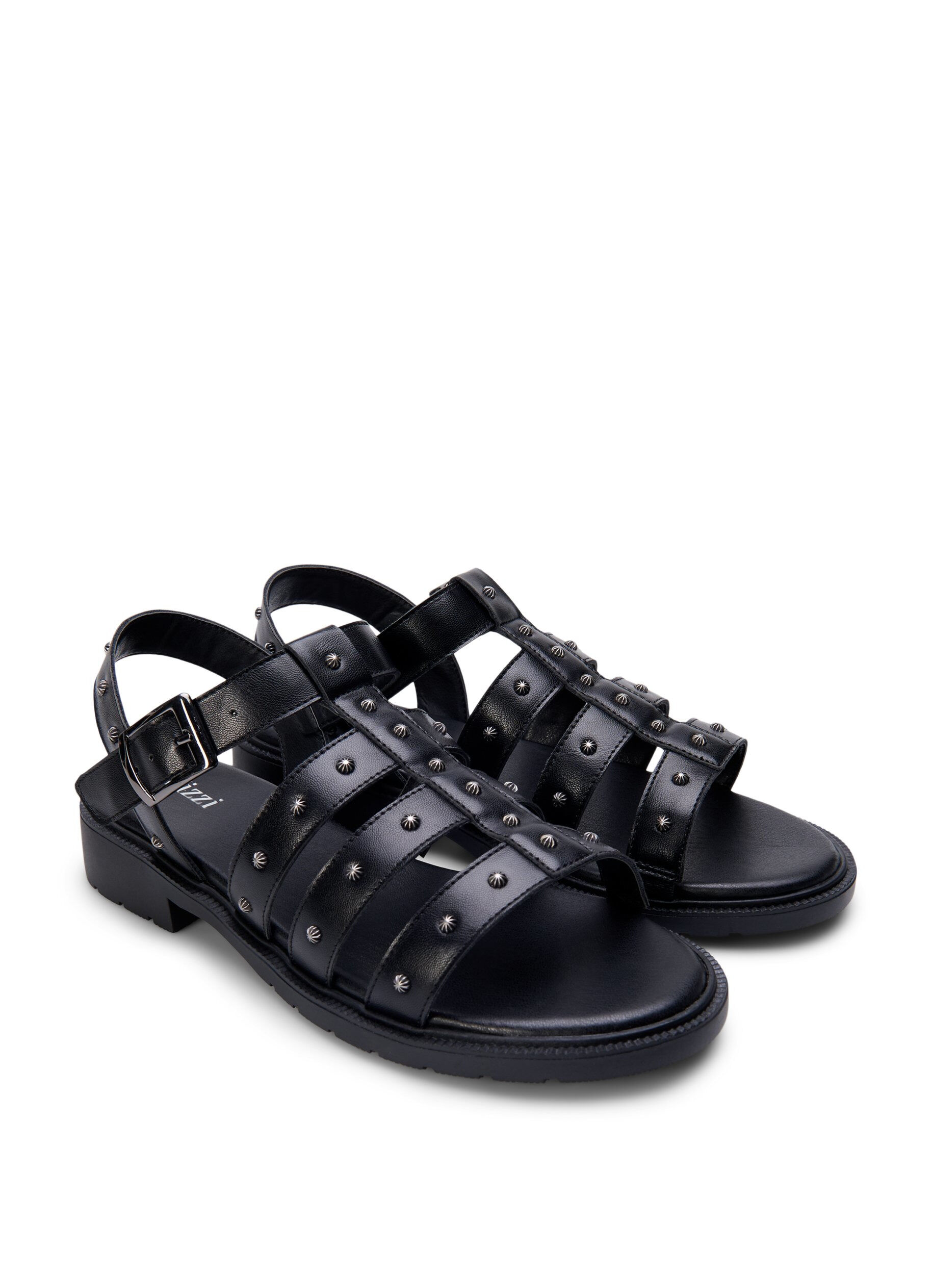 Wide fit - Sandal med nitter