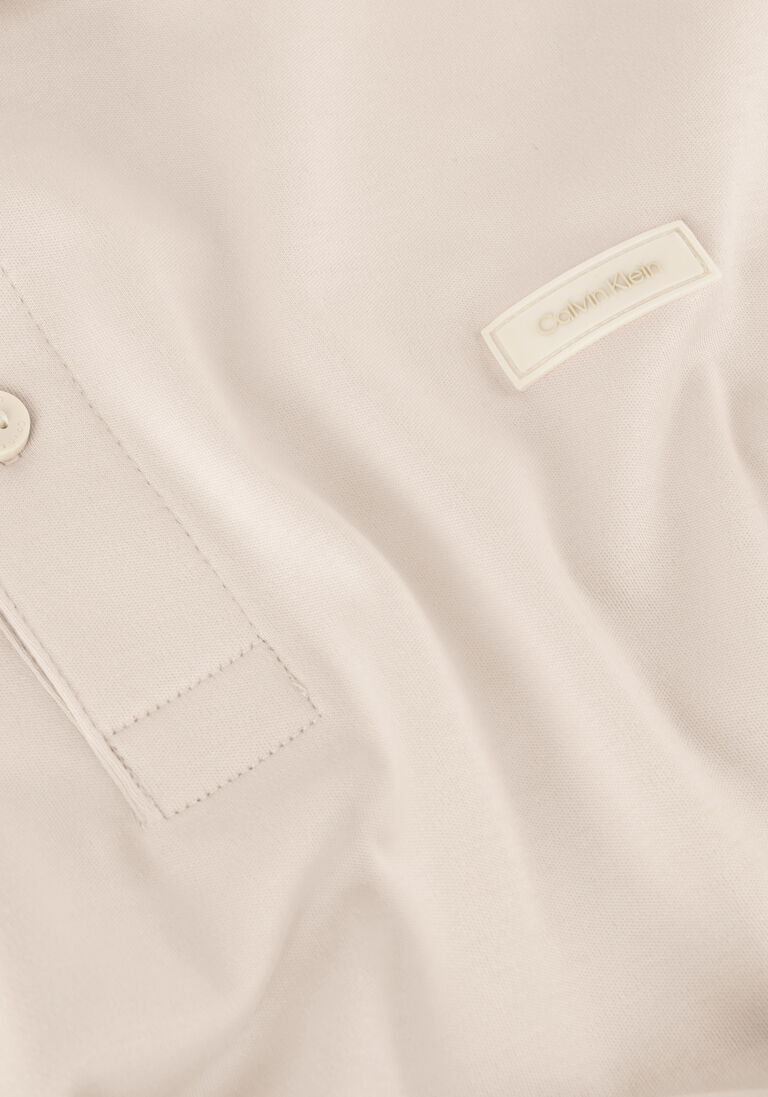 CALVIN KLEIN beige calvin klein polo smooth cotton slim polo