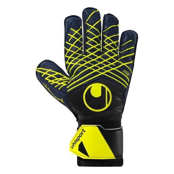 Uhlsport Gants de Gardien Prediction Soft Pro - Bleu Marine/Blanc/Jaune Fluo