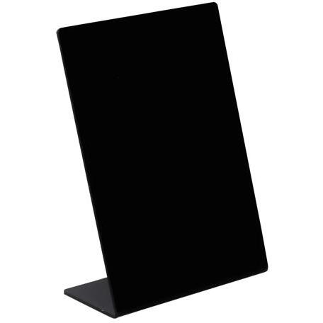 Support visuel en ardoise incliné A6 - Noir