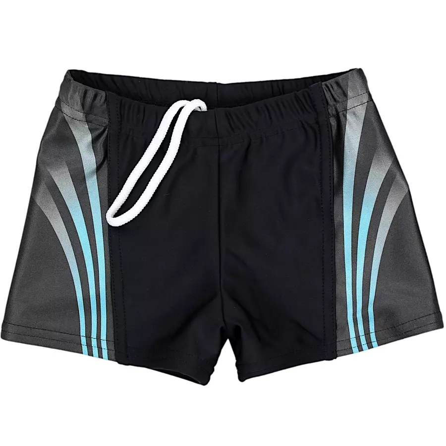 Aquarti Jungen Schwimmhose Kontrastfarbige Einsätze schwarzblau