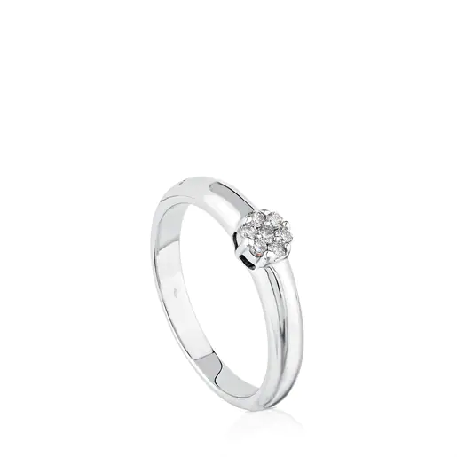 Anel solitário TOUS Diamonds em ouro branco com diamantes