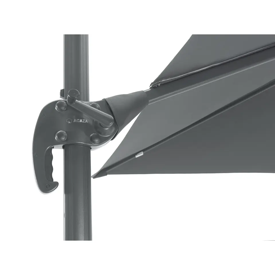 Kantelbare Zweefparasol 250x250 cm, Vierkant Zeil - Donker Grijs