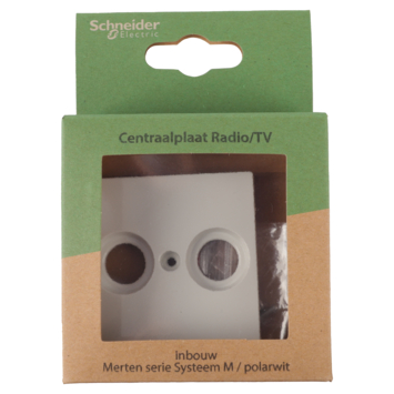 Schneider Merten System-M Centraalplaat Radio/TV Polarwit