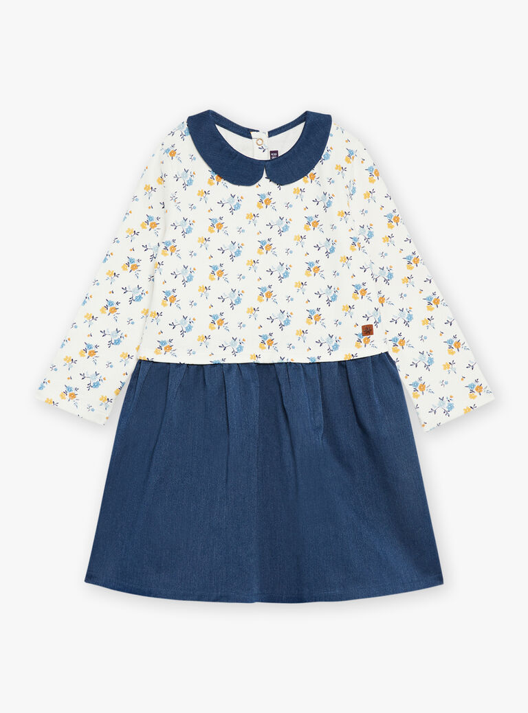Robe sweat écrue en molleton gratté et coton