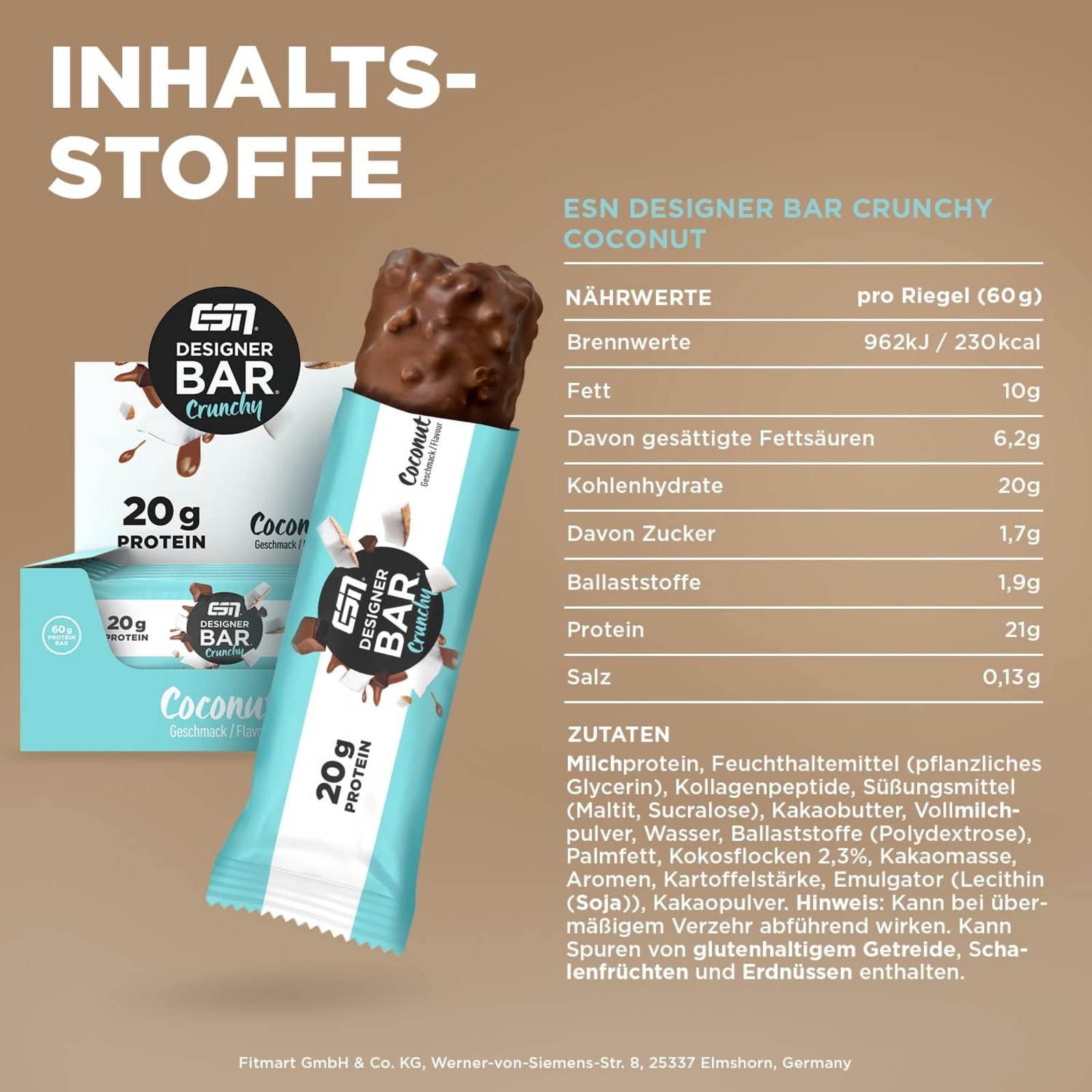 ESN Designer Bar Crunchy (12x60g)
