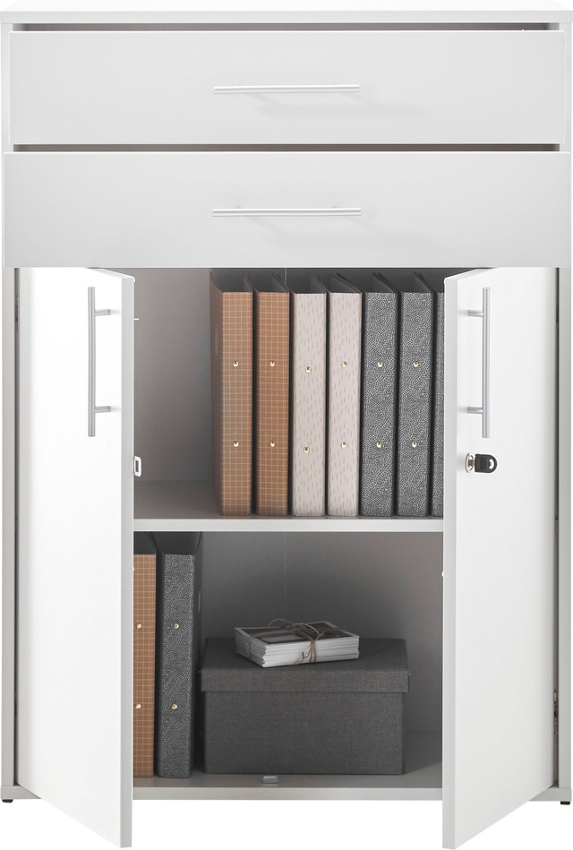 BEGA OFFICE Aktenschrank »Pronto« Büroschrank Grau abschliessbar, Mehrzweckschrank