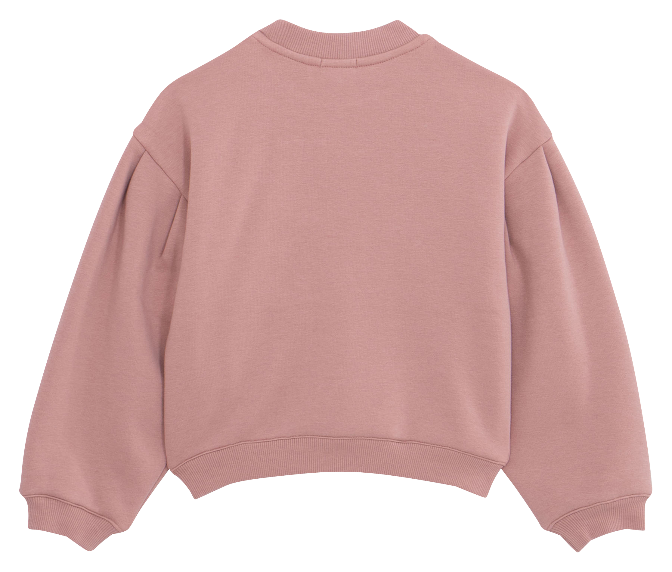 Sweat ample col rond brodé | Rose
