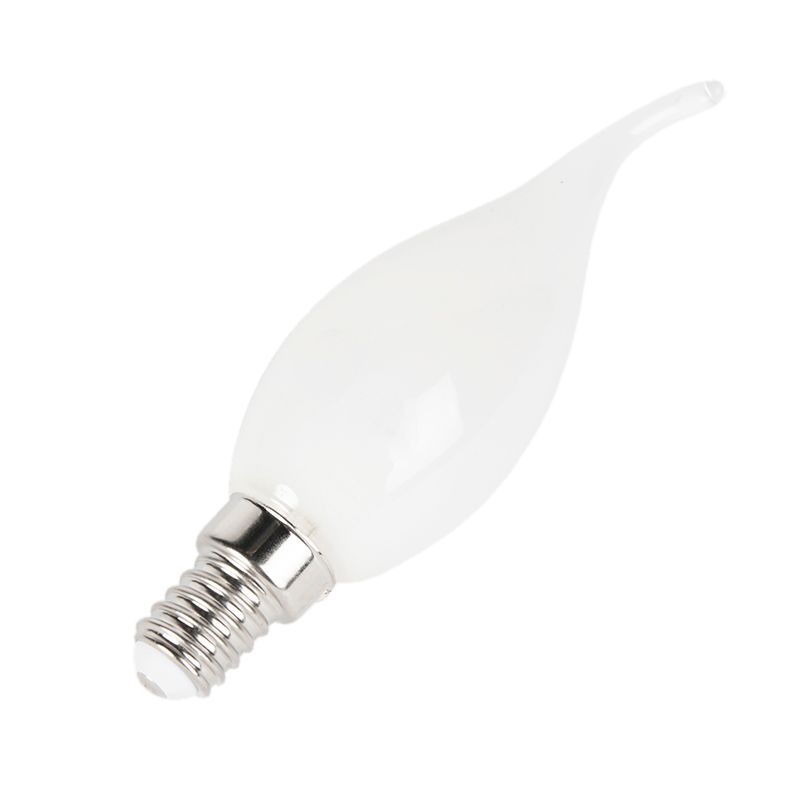 Set van 5 E14 dimbare LED filament tipkaarslampen F35 mat 3W