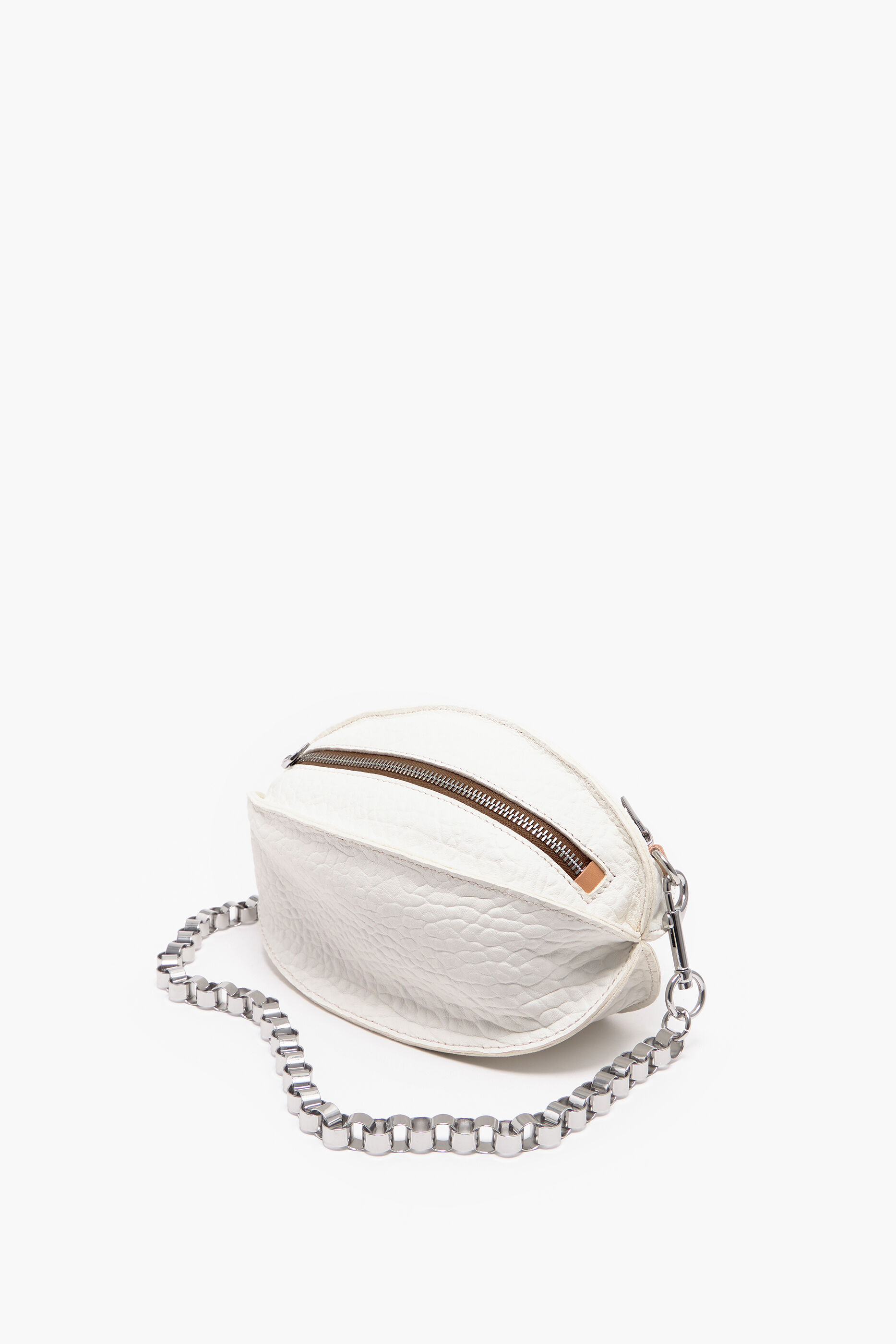 Bolsa Pelota S, couro branco