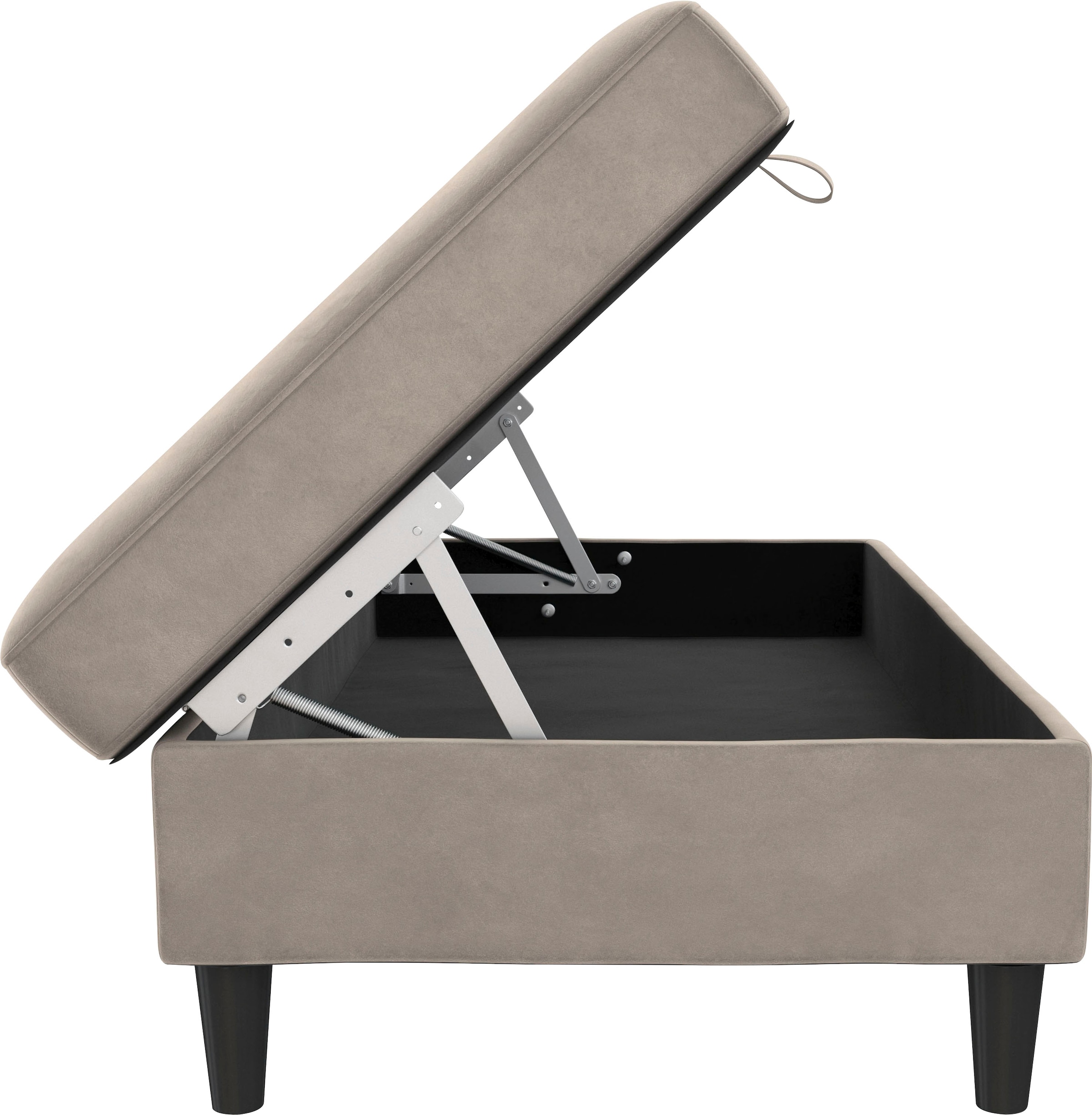 Dorel Home Stauraumhocker »Hartford« Polsterhocker mit Stauraum, frei im Raum stellbar, Sitzhöhe 43 cm