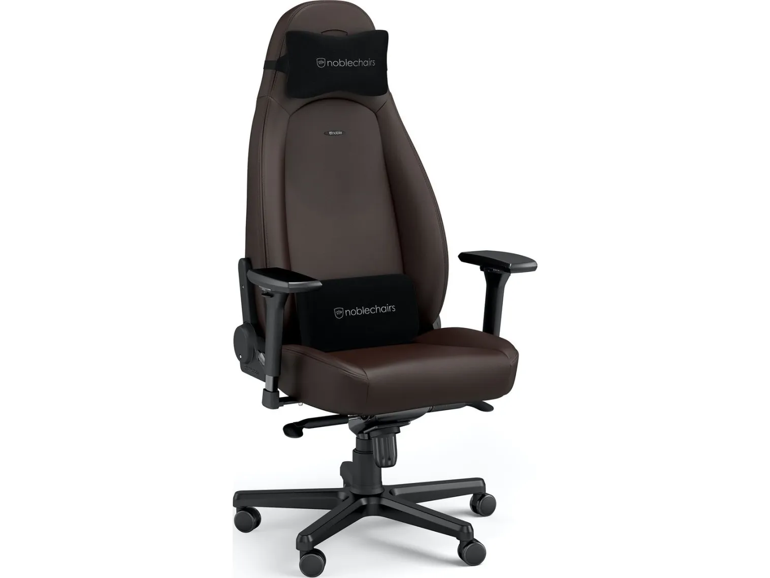 noblechairs Icon, Polstret sæde, Polstret ryglæn, Brun, Brun, Imiteret læder, Imiteret læder