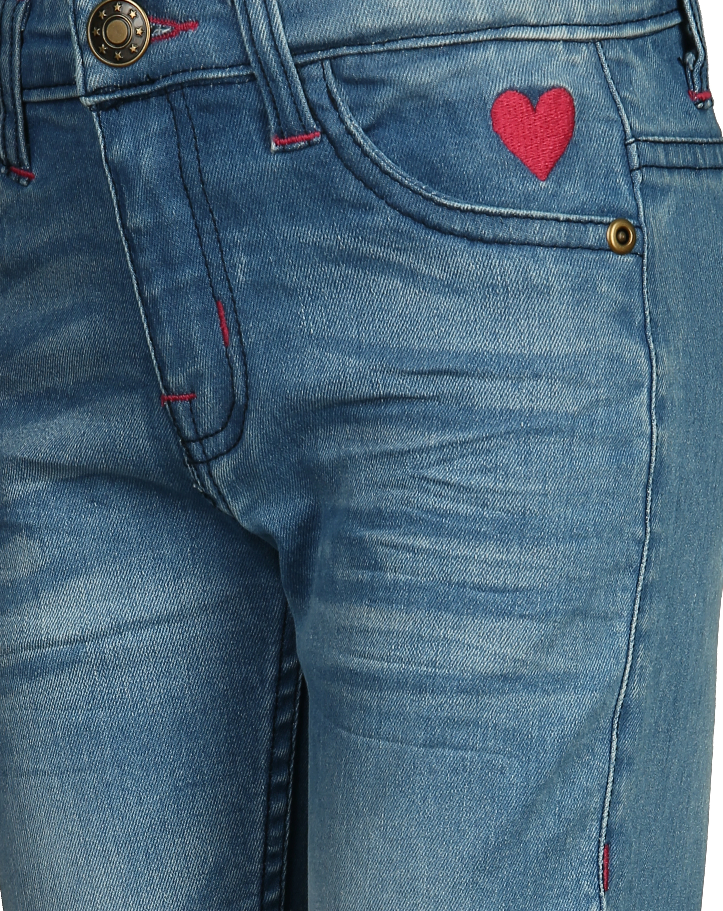 Jeans-Hose PINKES HERZ Skinny Fit in mittelblau
