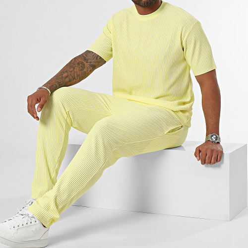 Ensemble Tee Shirt Et Pantalon Jogging Jaune
