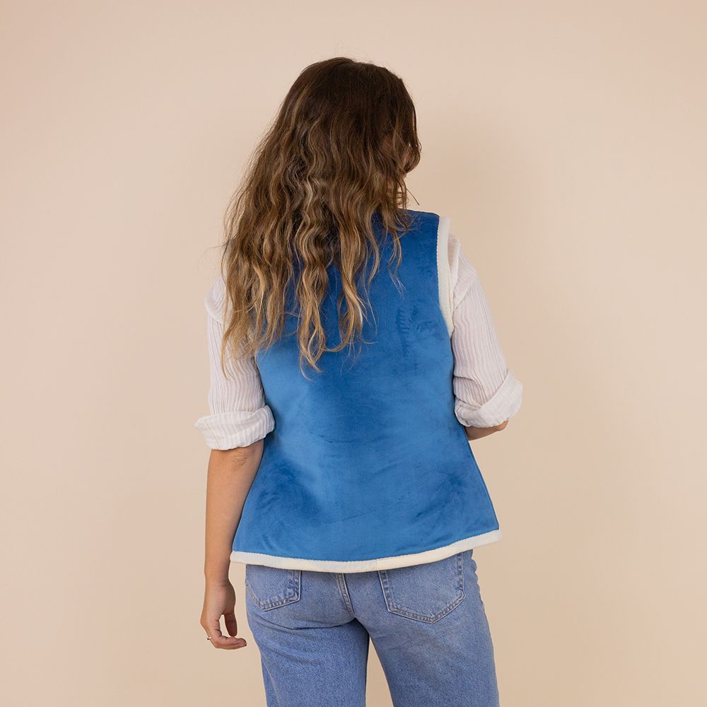 Moonrise dames bodywarmer wol Helios velvet blauw