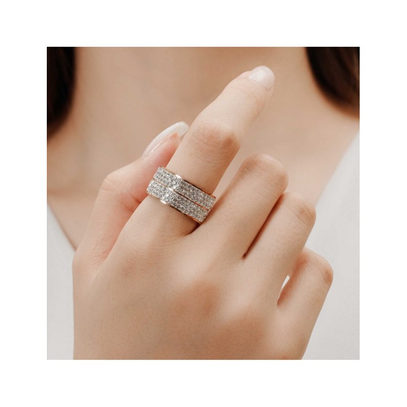 Bague Elodie - Or Rosé et Cristal